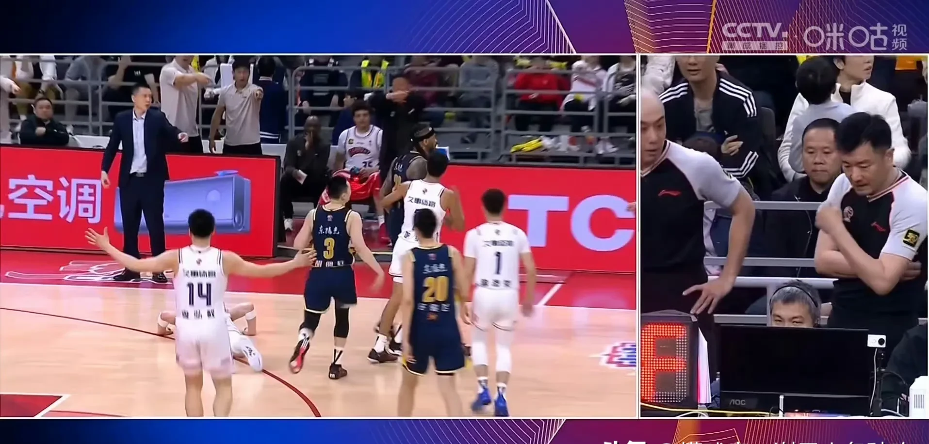 篮球赛事中球队陷入困境寻求突破