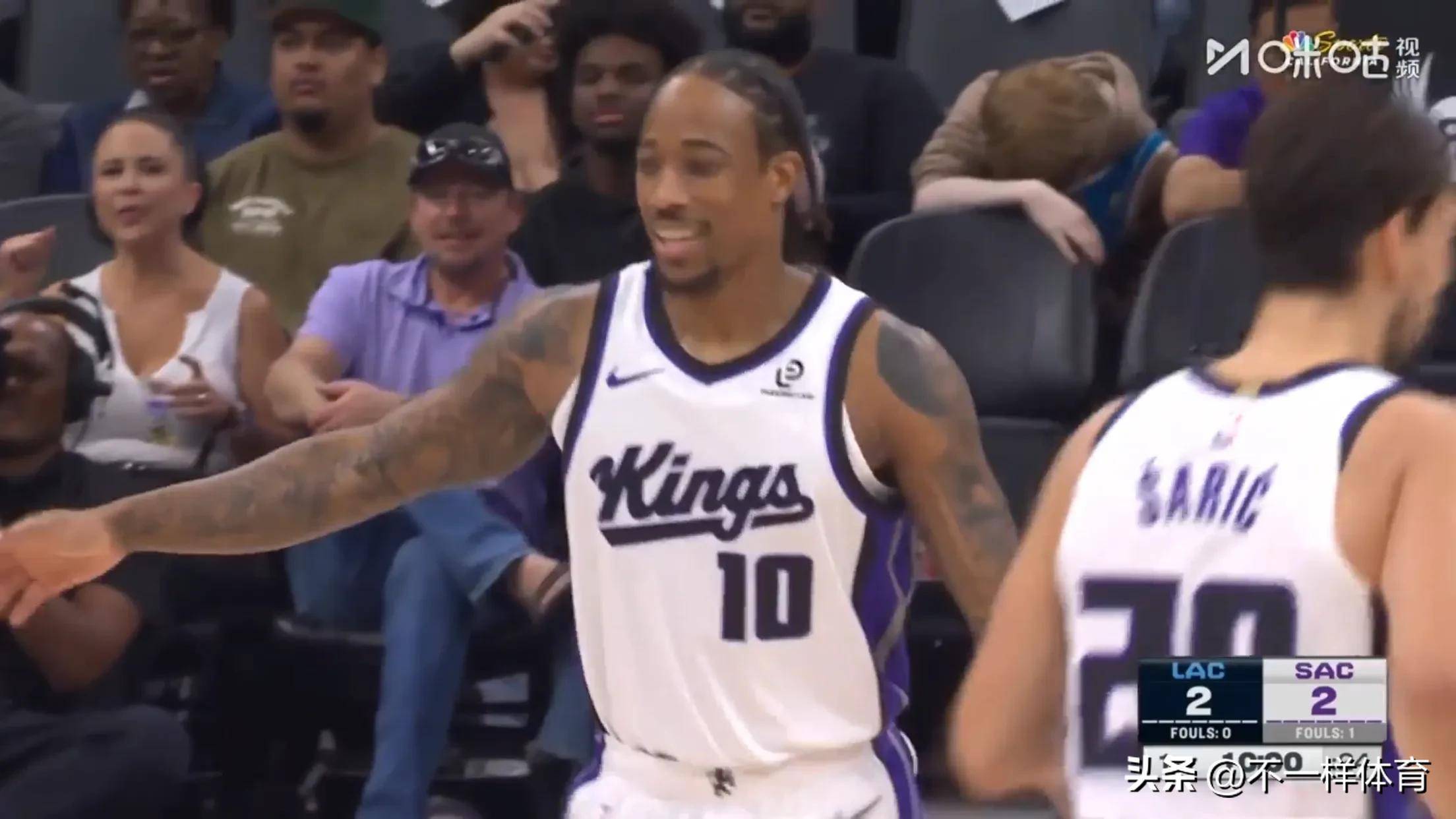 关于吉林队力克快船，德罗赞统治全场的信息